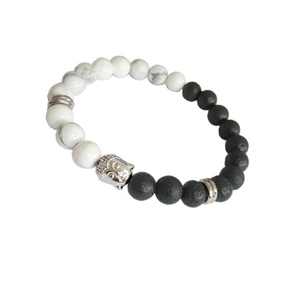 Natural Stones Buddha Beads Bracelet